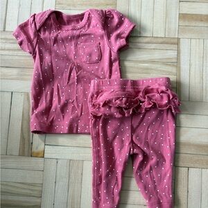 Carter's Pink Polka Dot Pajama Set